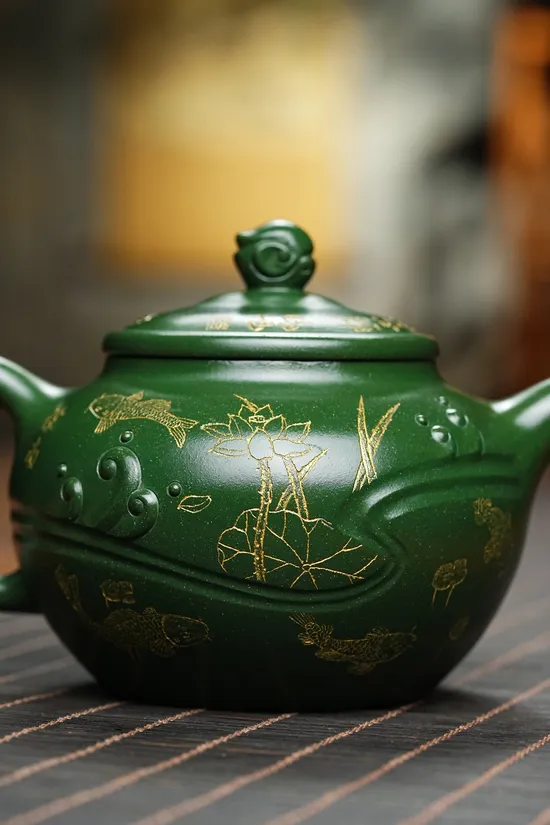 Zisha Teapots: Abundance Year After Year | Yinchun green clay | Zhou Xinyuan 2