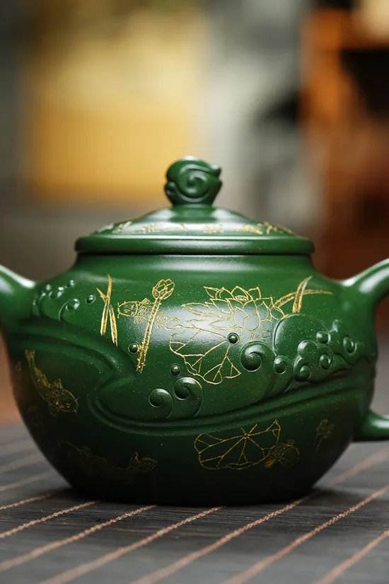 Zisha Teapots: Abundance Year After Year | Yinchun green clay | Zhou Xinyuan 4