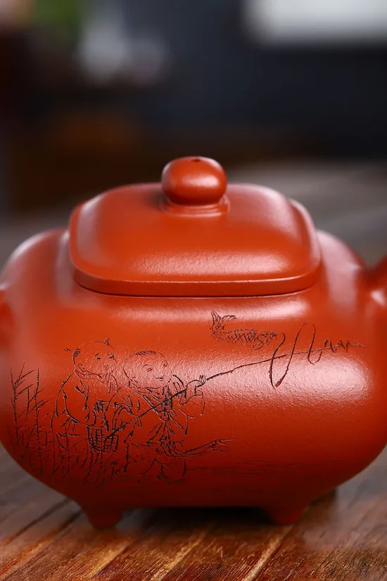 Yixing Zisha Clay Teapot - Handcrafted Ceramic Artistry & Collectible 1