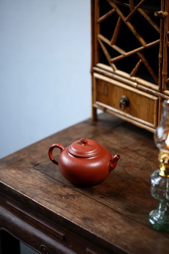 Yixing Clay Teapot | Handcrafted Zisha Artistry | Persimmon Design 2