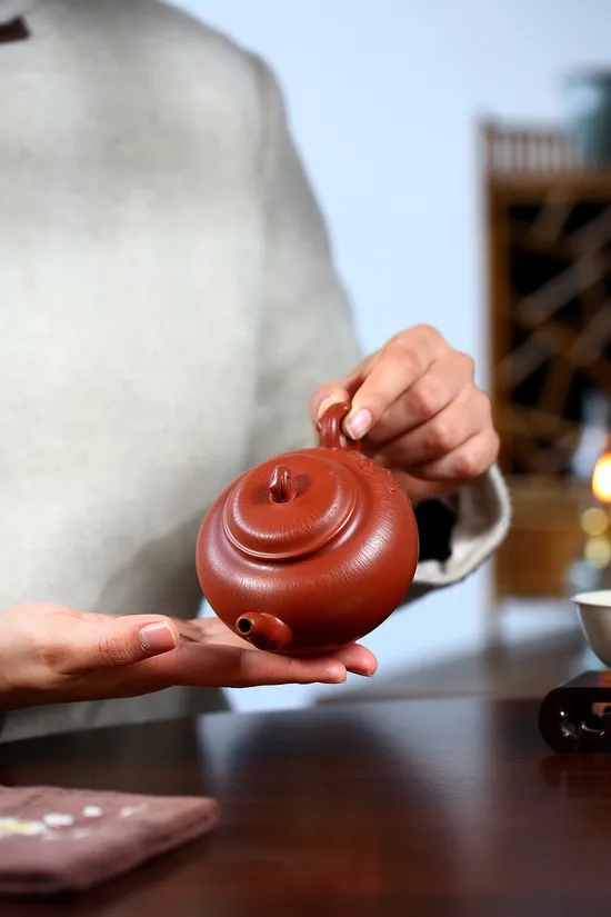 Yixing Clay Teapot | Handcrafted Zisha Artistry | Persimmon Design 3