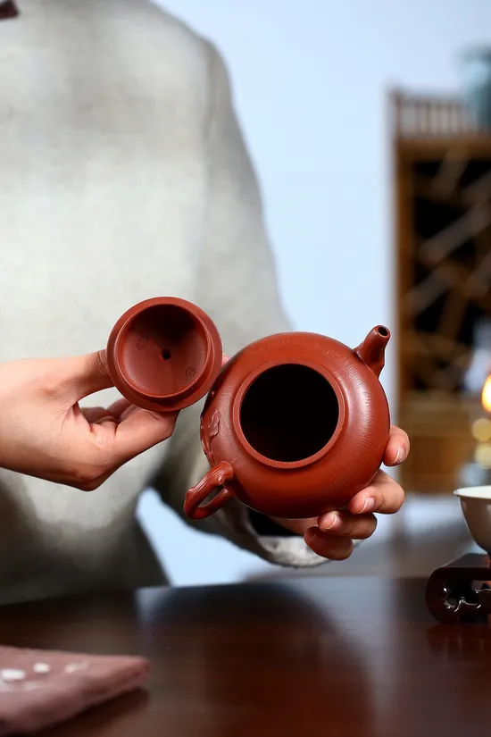 Yixing Clay Teapot | Handcrafted Zisha Artistry | Persimmon Design 6