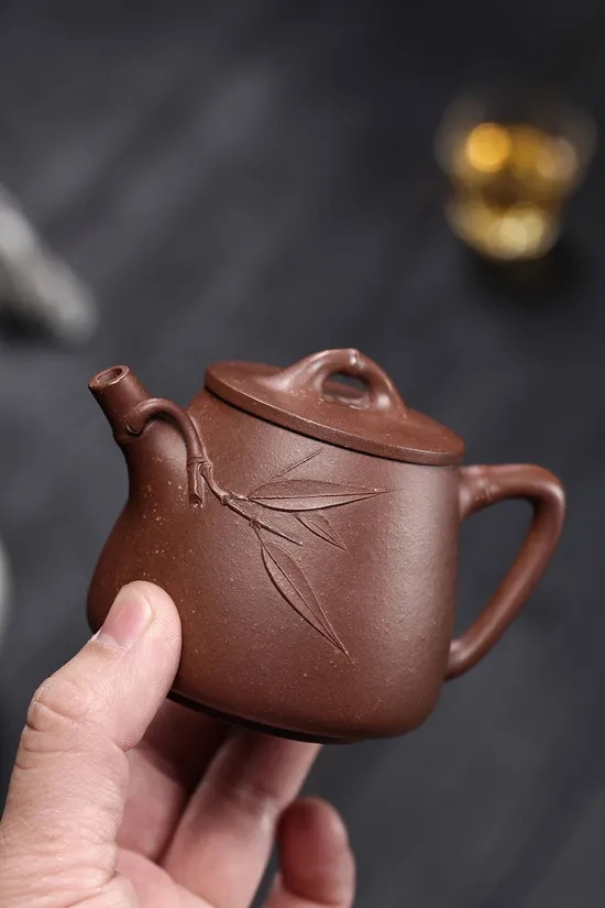 Zisha Teapots: Bamboo Joint Stone Spout | 1800 CNY 6