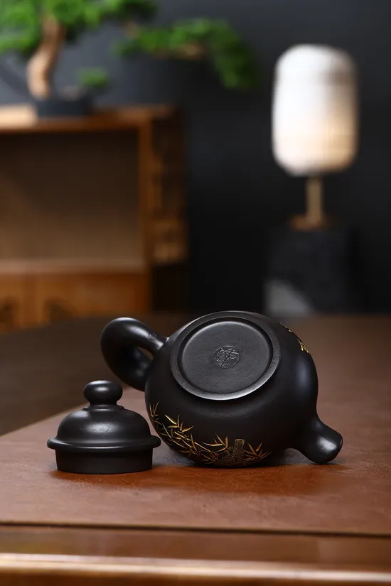 Handcrafted Yixing Teapot – Rare Stone Yellow Clay Artisan Collection 7