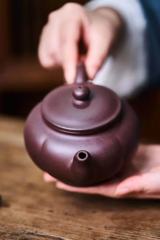 Yixing Zisha Teapot | Artisan Lotus Design Clay Pot 6