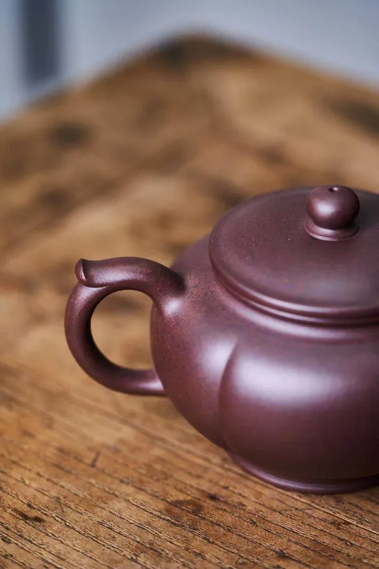 Yixing Zisha Teapot | Artisan Lotus Design Clay Pot 7