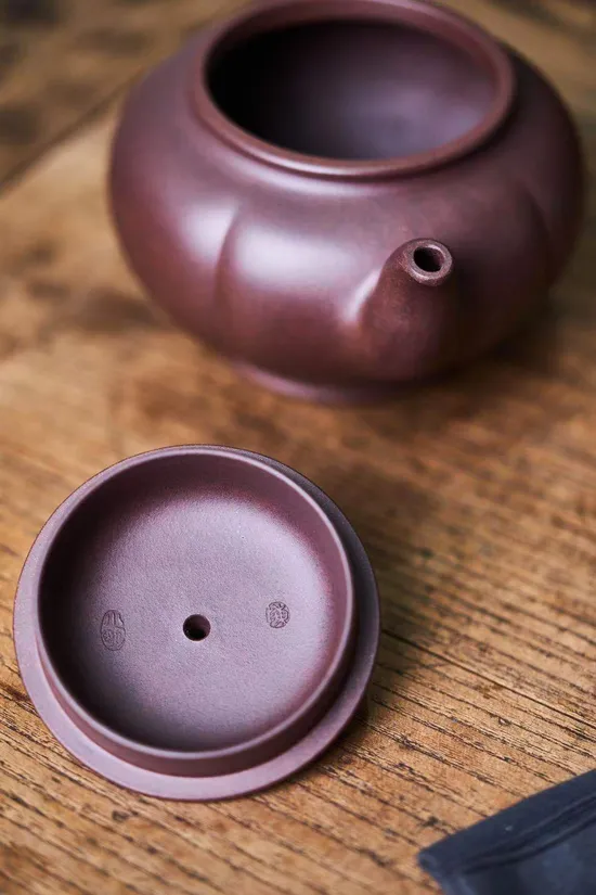 Yixing Zisha Teapot | Artisan Lotus Design Clay Pot 8