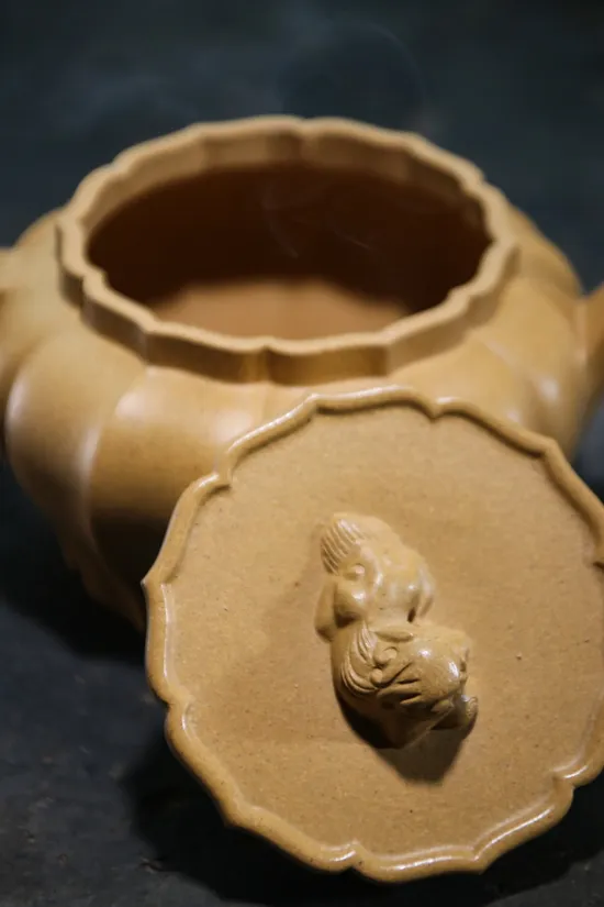 Premium Yixing Clay Teapot | Handcrafted Xiushi Lion Design 8