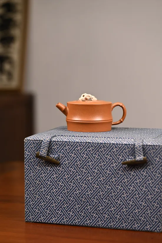 Yixing Zisha Teapot | Handcrafted Bamboo Clay Pot 150cc 1