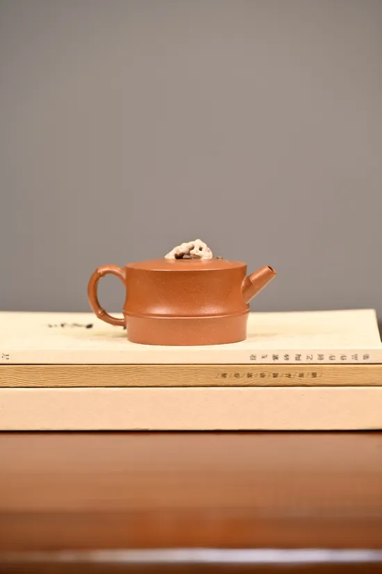 Yixing Zisha Teapot | Handcrafted Bamboo Clay Pot 150cc 2