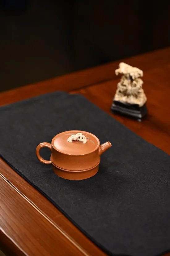 Yixing Zisha Teapot | Handcrafted Bamboo Clay Pot 150cc 3