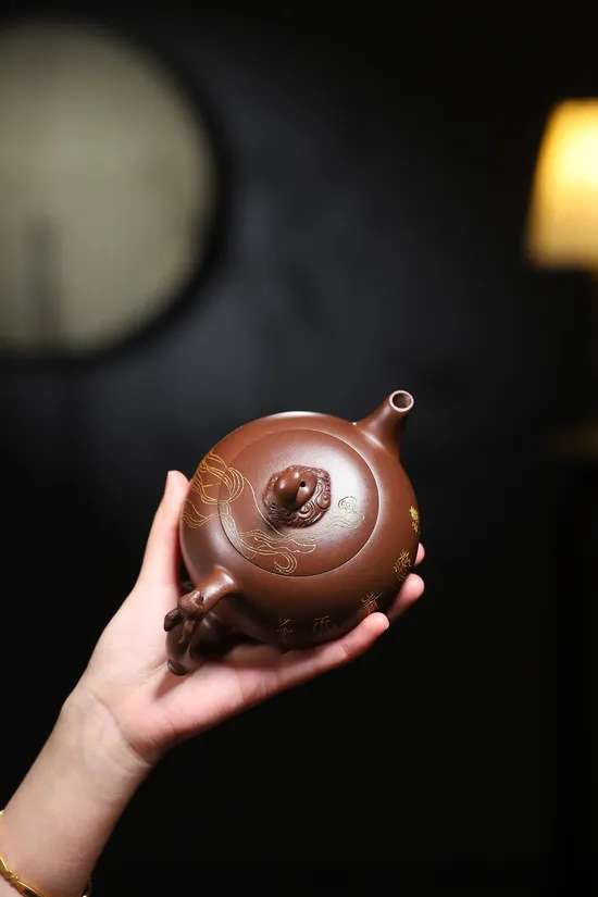 Yixing Zisha Teapot | Star-Moon Purple Clay Pot | Artisan Crafted 3