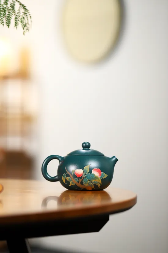 Premium Yixing Zisha Teapot - Yang Junbao Handcrafted Republic Green Clay 6