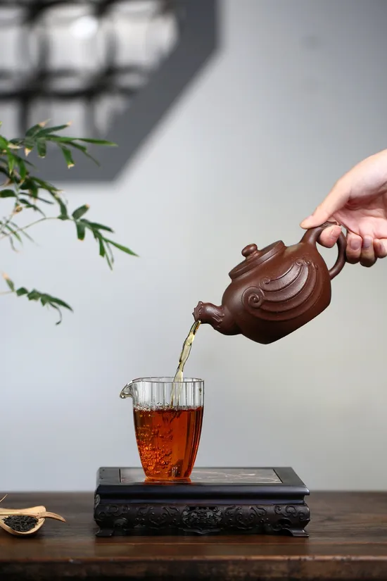 Phoenix Yixing Clay Teapot | Handcrafted Zisha Pot with Golden Sand Clay 4