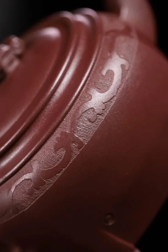 Yixing Zisha Teapot Four Seasons Ruyi | Handcrafted Purple Clay Art 6