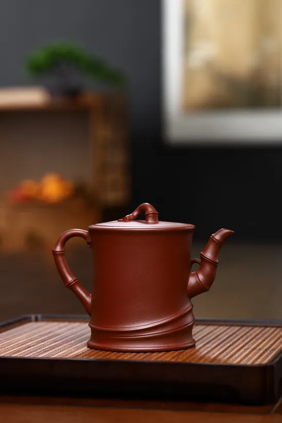 Yixing Zisha Teapot | Authentic Bamboo Design Clay Teapot 2