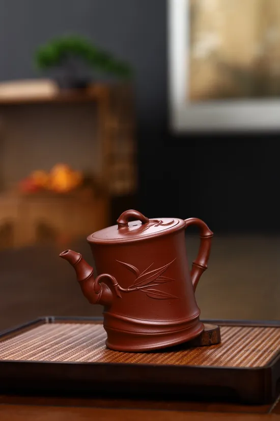 Yixing Zisha Teapot | Authentic Bamboo Design Clay Teapot 5