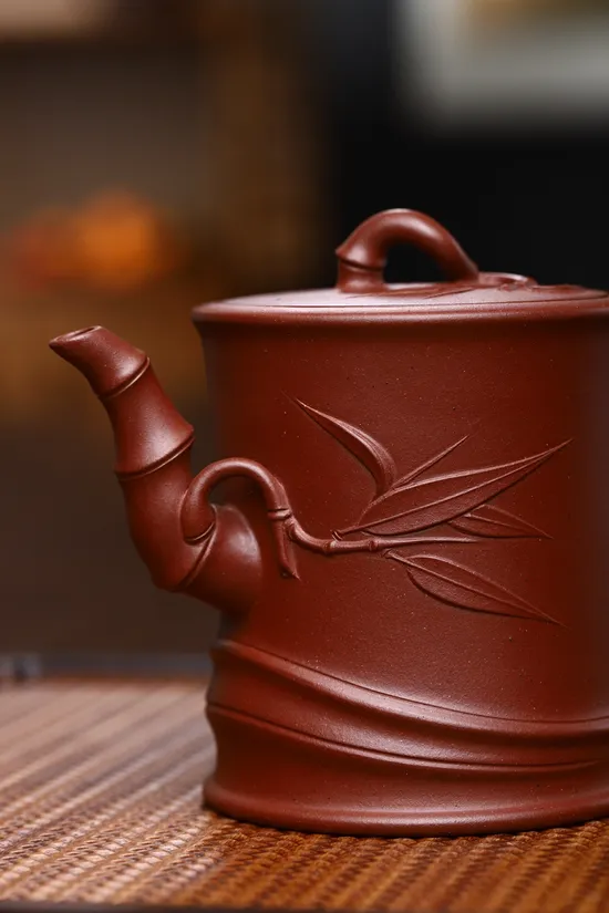 Yixing Zisha Teapot | Authentic Bamboo Design Clay Teapot 7
