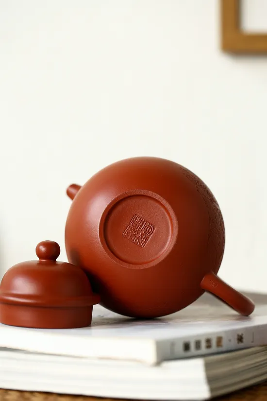 Handcrafted Yixing Zisha Teapot - Master Guo Chaojiang's 480cc Artisan Creation 3