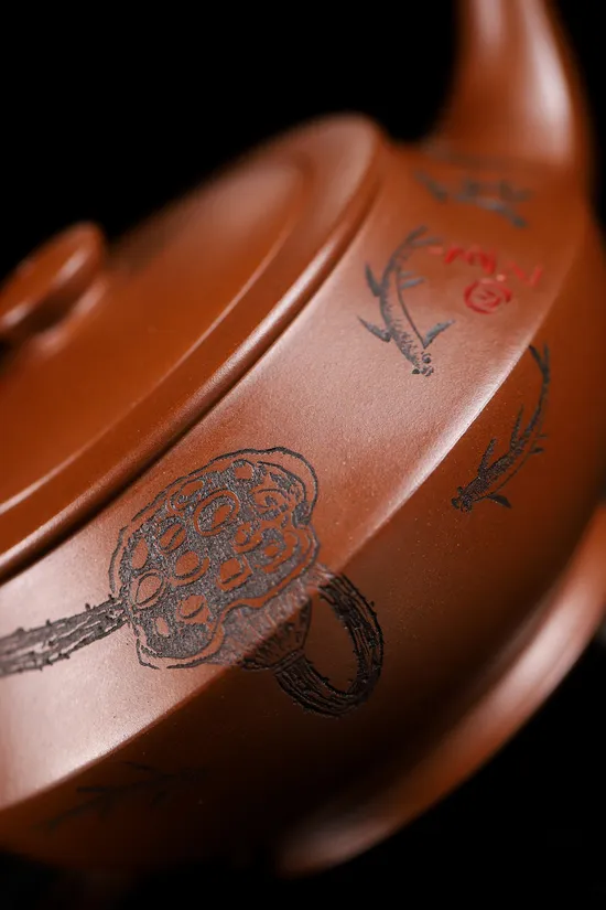 Yixing Zisha Teapot Hanyun Style - Master Chen Yue'e Handcrafted 8