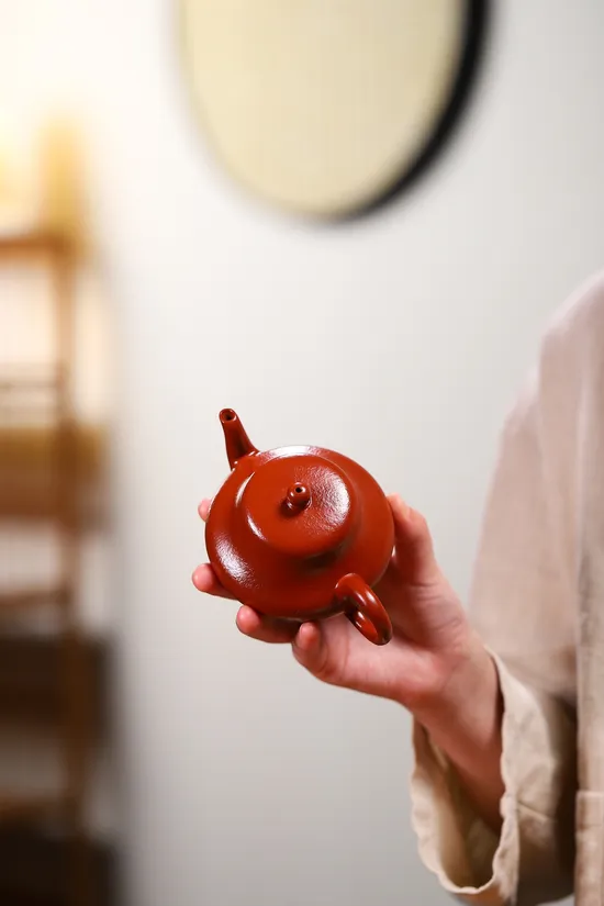 Artisan Yixing Zisha Teapot | Da Hong Pao Clay & Jun De Design 6