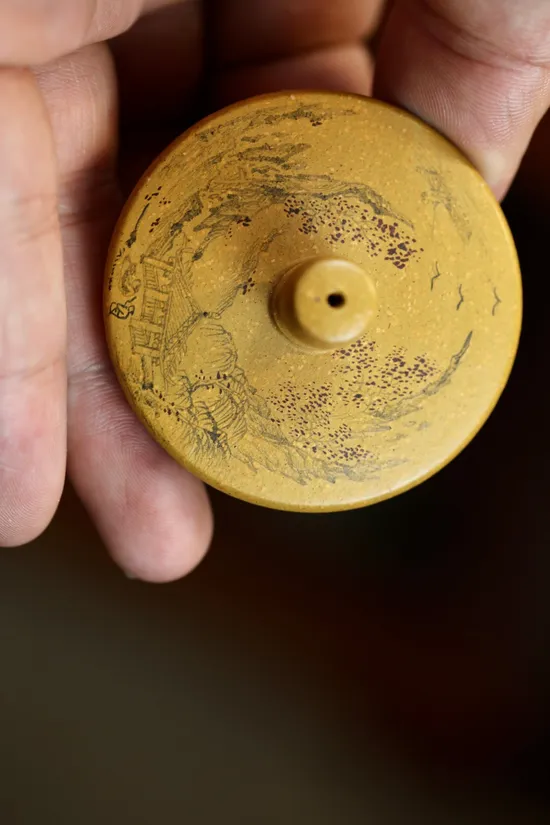 Premium Yixing Teapot | Handcrafted Golden Clay Artisan Pottery 8