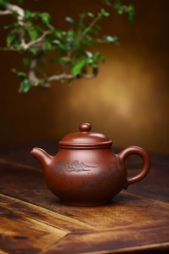 Yixing Zisha Teapot - Premium Red Dragon Clay Handcrafted Artistry 2