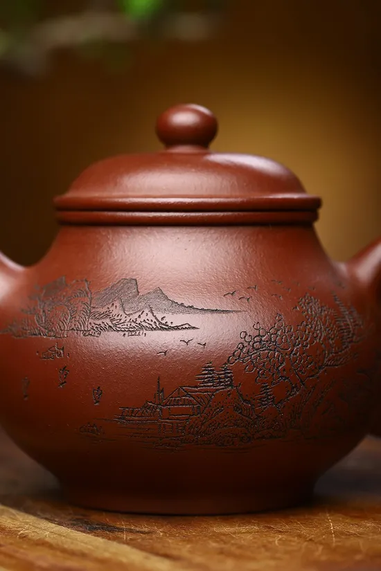 Yixing Zisha Teapot - Premium Red Dragon Clay Handcrafted Artistry 3