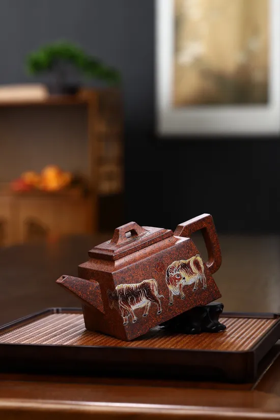 Premium Yixing Clay Teapot | Collectible Handcrafted Dragon Bone Gold Sand 1