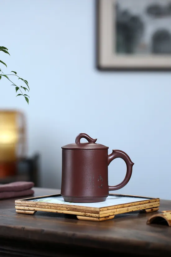 Yixing Zisha Teapot - Handcrafted Qingxin Lid Cup, 450cc, Master Artisan 5