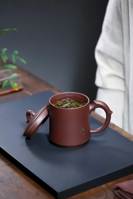 Yixing Zisha Teapot - Handcrafted Qingxin Lid Cup, 450cc, Master Artisan 6