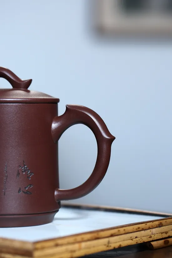 Yixing Zisha Teapot - Handcrafted Qingxin Lid Cup, 450cc, Master Artisan 7