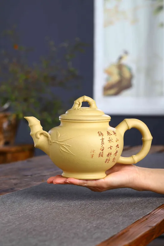 Handcrafted Yixing Teapot by Master He Qixian - Award-Winning Artistry $6600 8