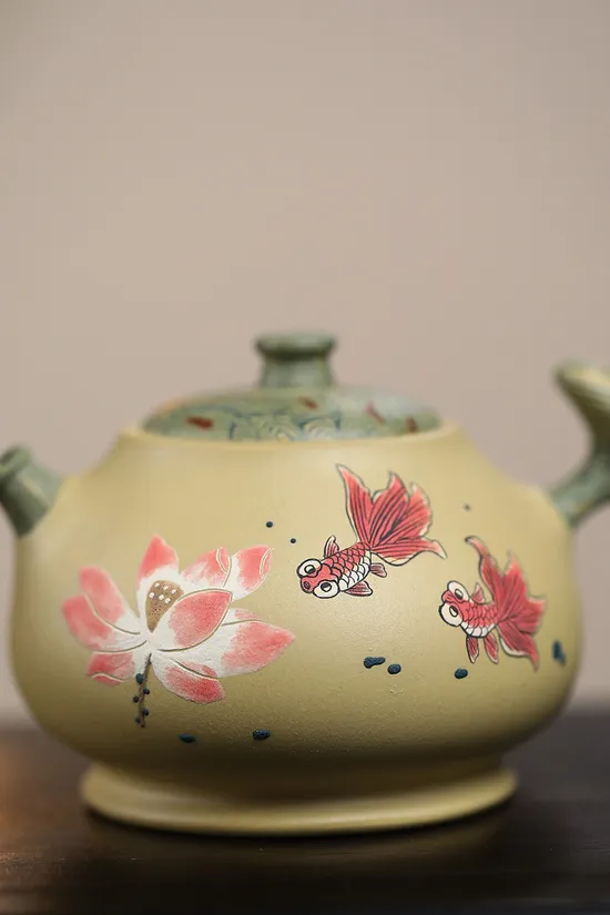 Yixing Zisha Teapot - Golden Fish Artistry, Premium Clay 1440CNY 5