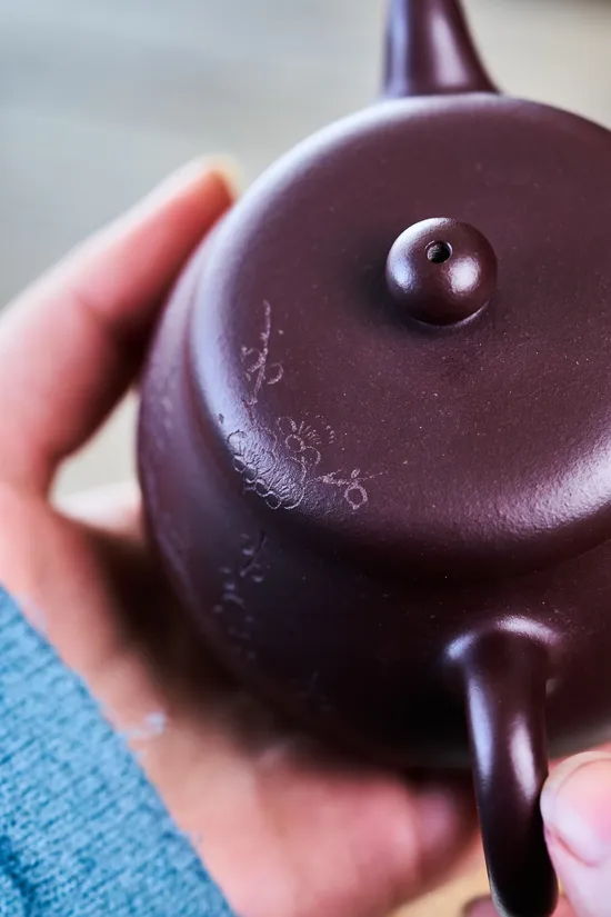 Yixing Clay Teapot - Handcrafted Purple Clay Pot by Artist Jiang Rongsheng 1