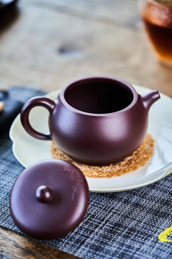 Yixing Clay Teapot - Handcrafted Purple Clay Pot by Artist Jiang Rongsheng 3