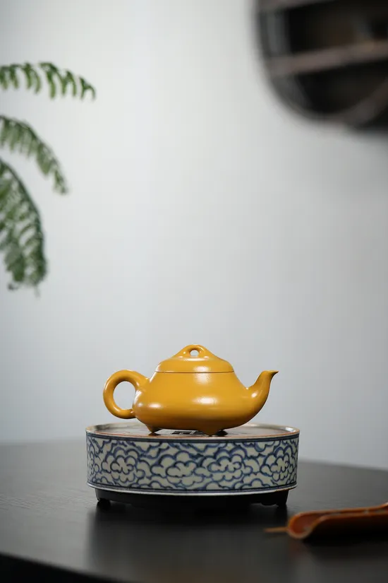 Yixing Clay Teapot | Handcrafted Golden Vermilion Clay by Yang Junbao 2