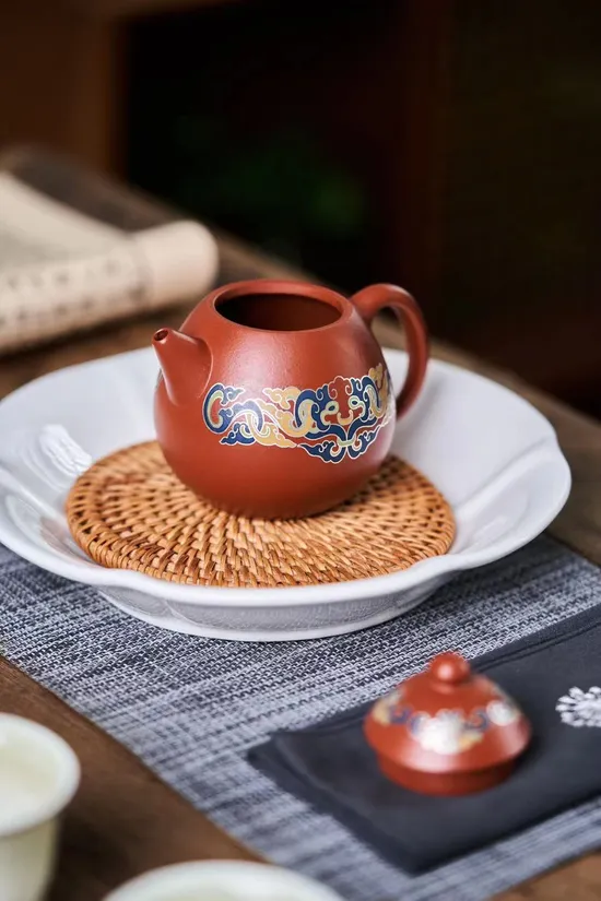 Premium Yixing Clay Teapot | Handcrafted Dragon Egg Design 2