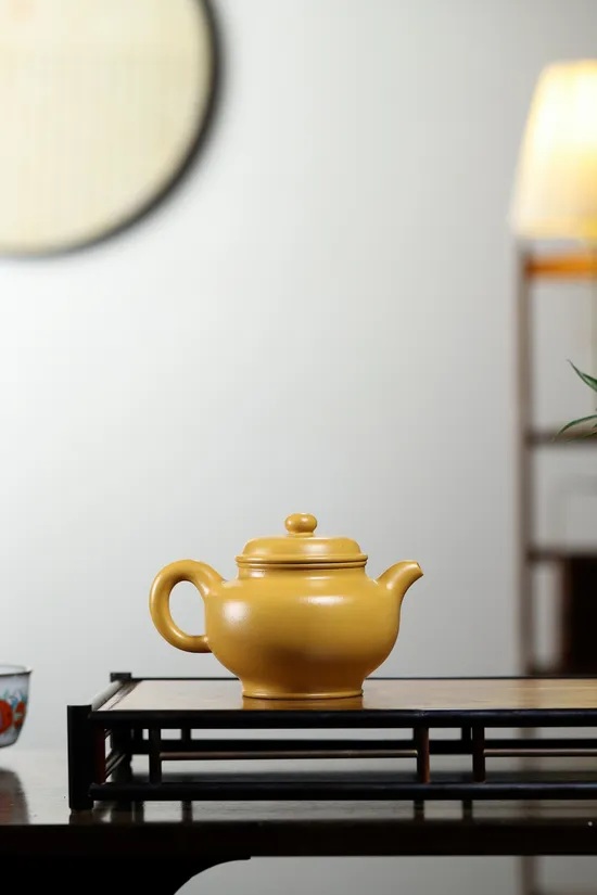 Premium Yixing Zisha Teapot | Golden Vermilion Clay | Handcrafted Collectible 5