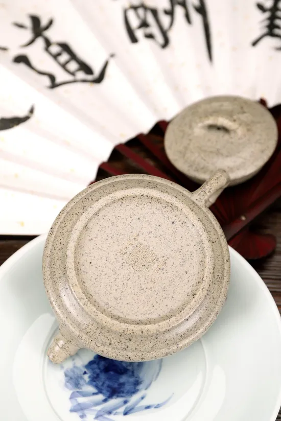 Zisha Teapots: Double Line Bamboo Drum | Wujin sand clay 2