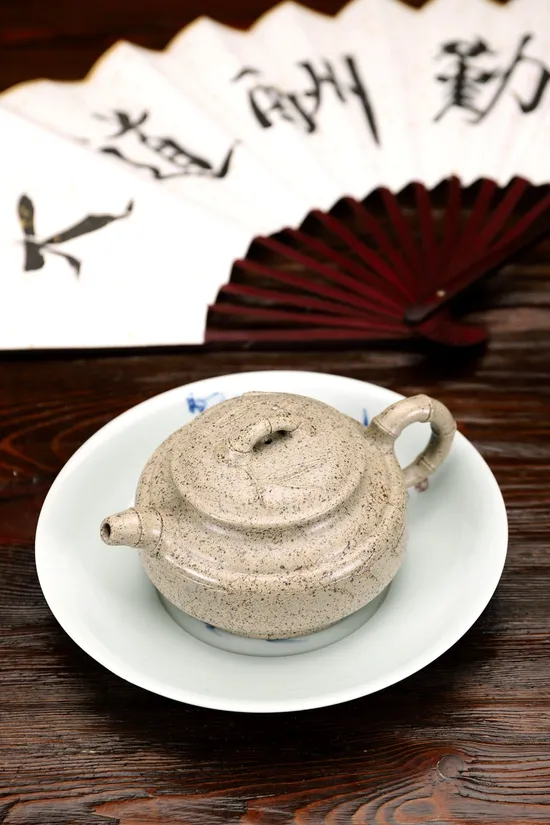 Zisha Teapots: Double Line Bamboo Drum | Wujin sand clay 3