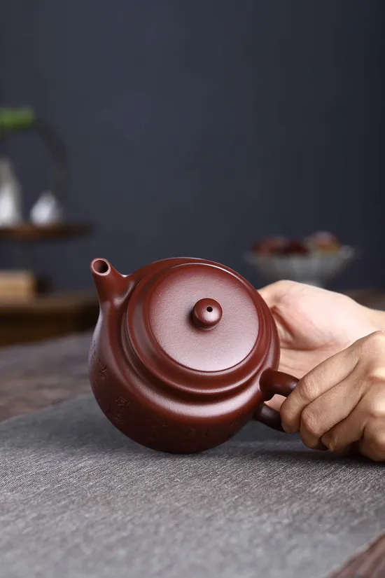 Yixing Zisha Teapot Masterpiece - Dragon Blood Clay Artistry 1