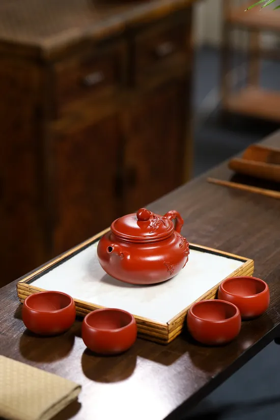Zisha Teapots: Da Hong Pao clay | magnolia flower patterns 4