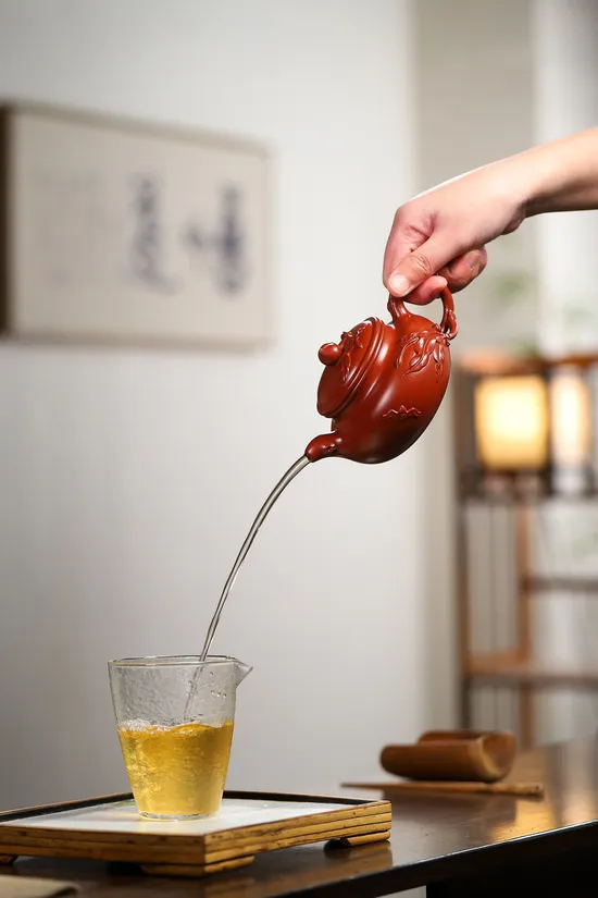 Zisha Teapots: Da Hong Pao clay | magnolia flower patterns 5