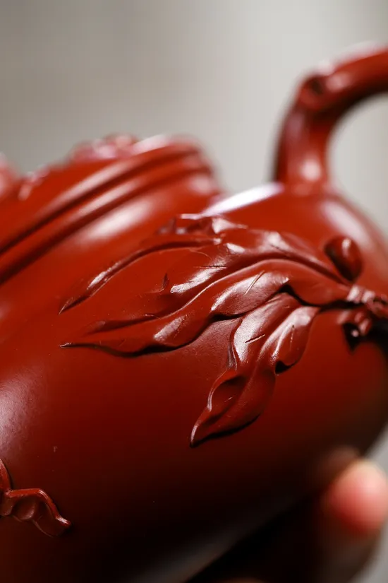 Zisha Teapots: Da Hong Pao clay | magnolia flower patterns 6