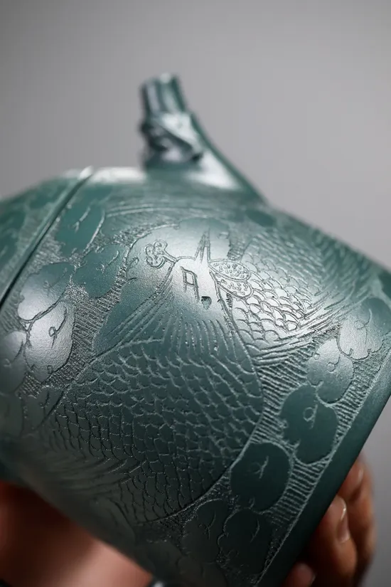 Premium Yixing Zisha Clay Teapot: Dragon QinQuan Artisan Craft 7