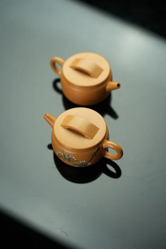 Zisha Teapots: Huangjin Duan Ni clay | 60cc capacity | Mini Han Tile design 3