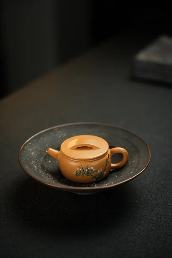 Zisha Teapots: Huangjin Duan Ni clay | 60cc capacity | Mini Han Tile design 4