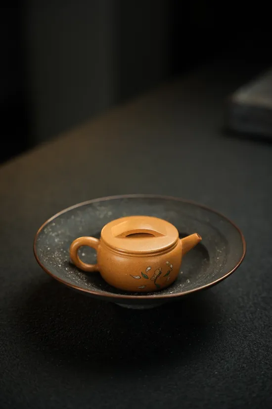 Zisha Teapots: Huangjin Duan Ni clay | 60cc capacity | Mini Han Tile design 6