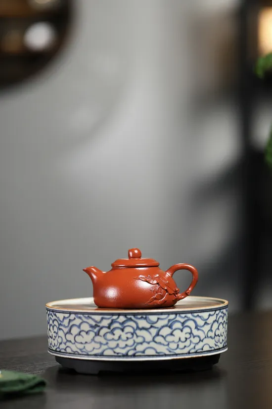Yixing Zisha Teapot - Longevity Peach Artisan Clay Teapot 5